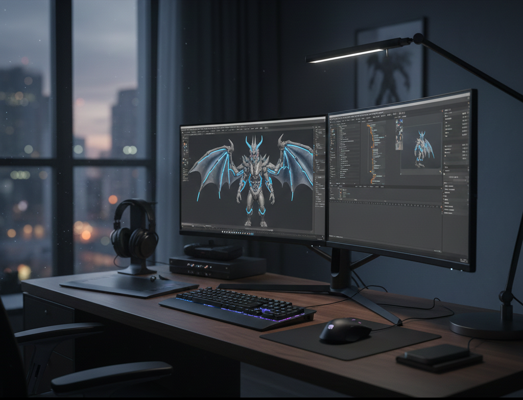 3D modellering workspace